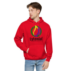 Unisex fleece Lytenial™, "Christ Made" (print on back) hoodie.